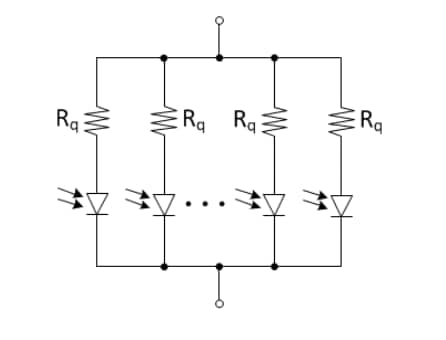 블록 선도 - Broadcom AFBR-S4N44P044M 2×2 NUV-MT 광전자 증배기 어레이